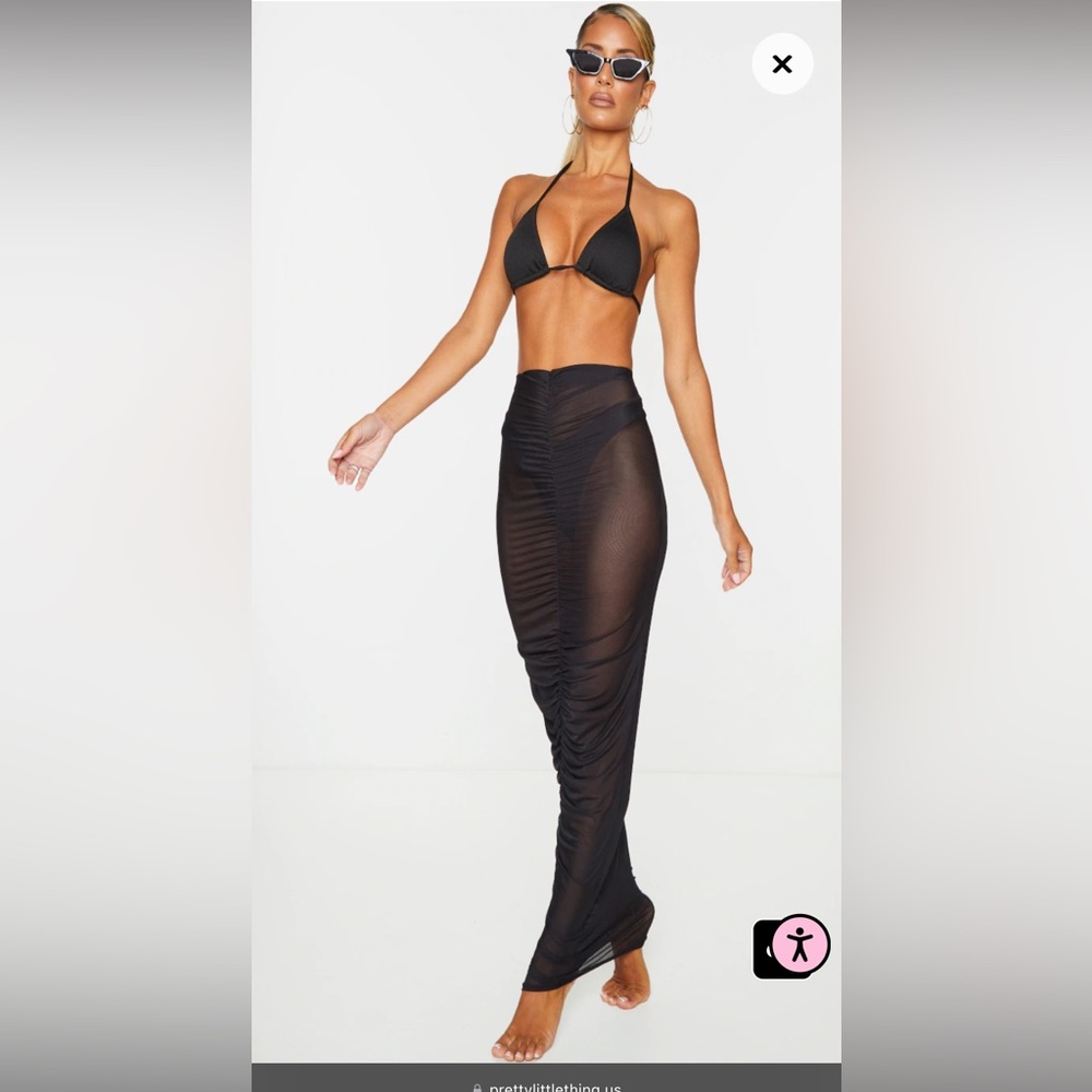Black mesh cover up